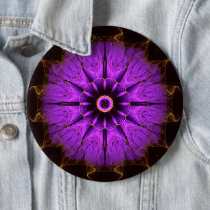 Chapa Redonda De 15 Cm Mandala Violet