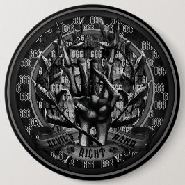 Chapa Redonda De 15 Cm Mano derecha del diablo