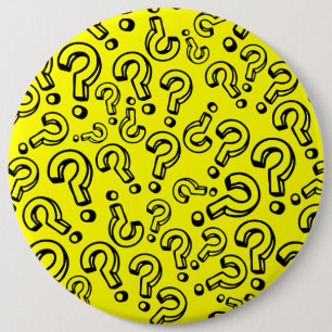Chapa Redonda De 15 Cm Marcas de preguntas
