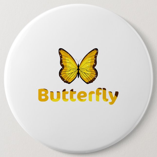 Chapa Redonda De 15 Cm Mariposa (Anverso)