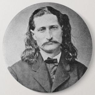 Chapa Redonda De 15 Cm Marshal Wild Bill Hickok Antiguo Cañero Occidental