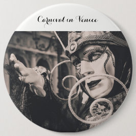 Chapa Redonda De 15 Cm Máscara veneciana del carnaval