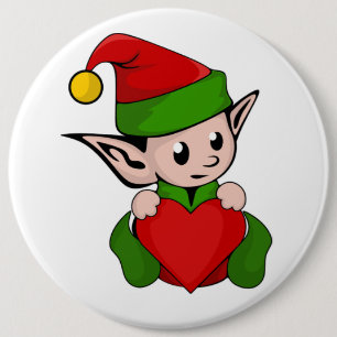 CHAPA REDONDA DE 15 CM "ME ENCANTAN LOS NAVIDADES" ELF