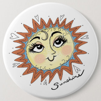 Chapa Redonda De 15 Cm Mi Ilustracion divertido Sunshine