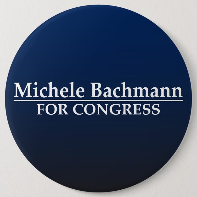 Chapa Redonda De 15 Cm Micaela Bachmann para el congreso (Anverso)