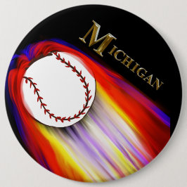 CHAPA REDONDA DE 15 CM MICHIGAN BASEBALL