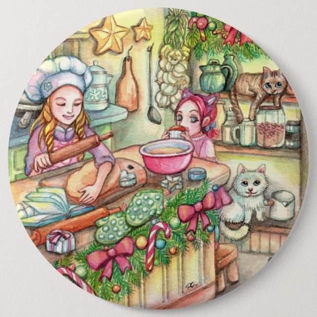 Chapa Redonda De 15 Cm Mini chef en la cocina (Anverso)