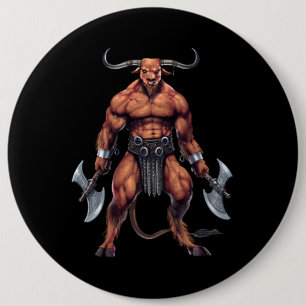 Chapa Redonda De 15 Cm Minotauro de mitología griega