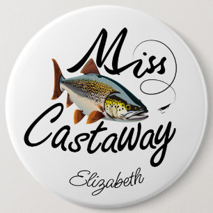 Chapa Redonda De 15 Cm Miss Castaway Rainbow Trout