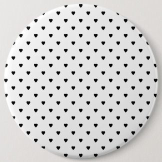 Chapa Redonda De 15 Cm Modelo blanco y negro de los corazones