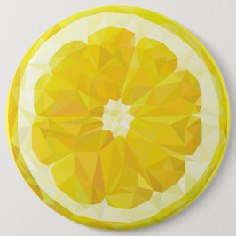 Chapa Redonda De 15 Cm Moderna tajada de limón fresco amarillo