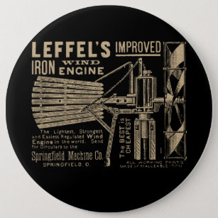 Chapa Redonda De 15 Cm Molino de viento de hierro mejorado de Leffel 1885