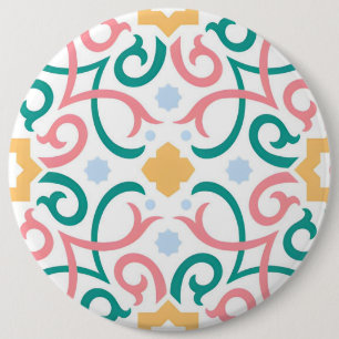 Chapa Redonda De 15 Cm Mosaico/pastel/primavera