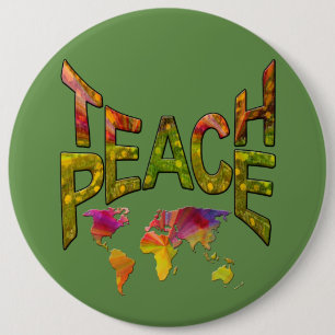 Chapa Redonda De 15 Cm Movimiento Teach-Peace