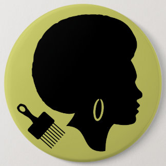 CHAPA REDONDA DE 15 CM MUJER DEL AFRO CON LA SELECCIÓN DEL AFRO