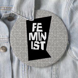 Chapa Redonda De 15 Cm Mujer igual imitación del chica femenino feminista
