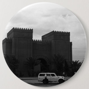 Chapa Redonda De 15 Cm Museo Vintage Iraq Bagdad 1970