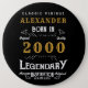 Chapa Redonda De 15 Cm Nacido 21 Nacido 2000 Vintage Black personalizado (Anverso)