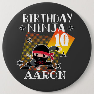 Chapa Redonda De 15 Cm Nacimiento Ninja Fiesta Tema Arte Marcial Amant