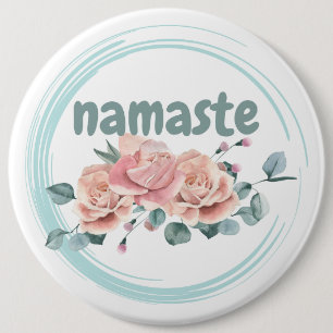 Chapa Redonda De 15 Cm Namaste