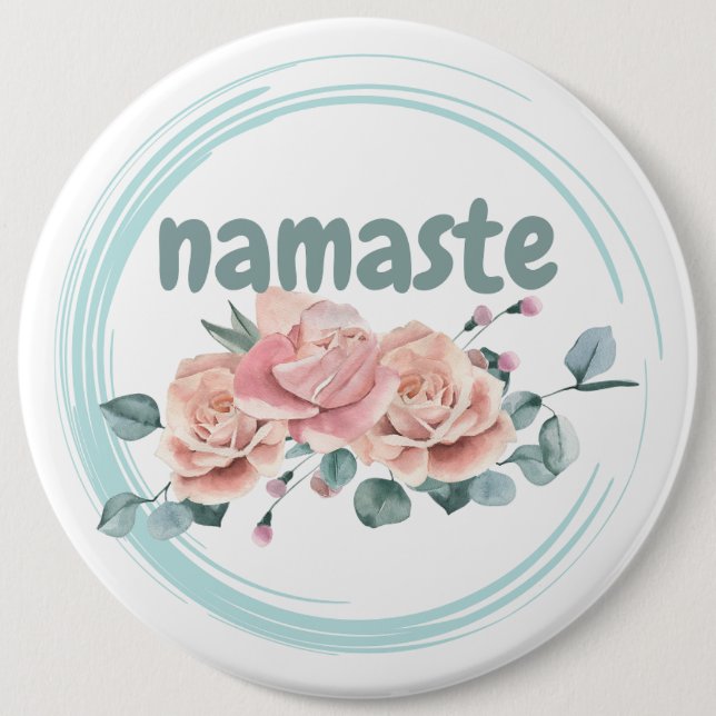 Chapa Redonda De 15 Cm Namaste (Anverso)