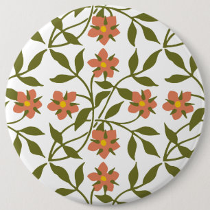 CHAPA REDONDA DE 15 CM NARANJA FLOWERS