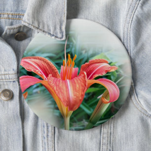Chapa Redonda De 15 Cm naranja lily