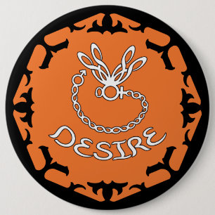 Chapa Redonda De 15 Cm Naranja Sacral Chakra "Desire" Dragonfly