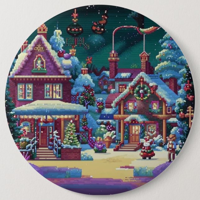 Chapa Redonda De 15 Cm Navidades 4. (Anverso)