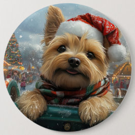 Chapa Redonda De 15 Cm Navidades de Pascua de Cairn Terrier Dog Roller