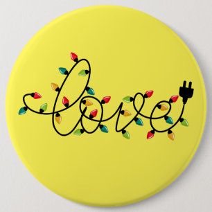 Chapa Redonda De 15 Cm Navidades Luces Coloridas Love Text-45872