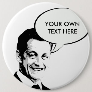 Chapa Redonda De 15 Cm Nicolas Sarkozy