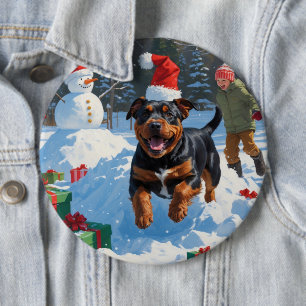 Chapa Redonda De 15 Cm Nieve festiva de Navidades de Staffordshire en Est
