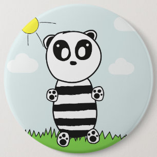 Chapa Redonda De 15 Cm Niños Panda   