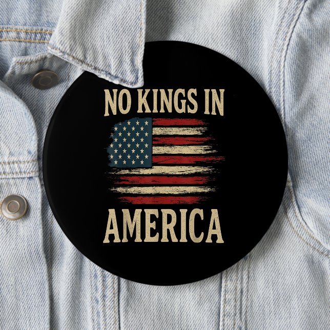 Chapa Redonda De 15 Cm No Kings in America  (In situ)
