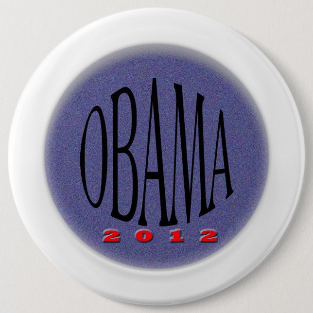 Chapa Redonda De 15 Cm Obama (Anverso)