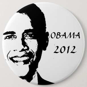Chapa Redonda De 15 Cm Obama para 2012
