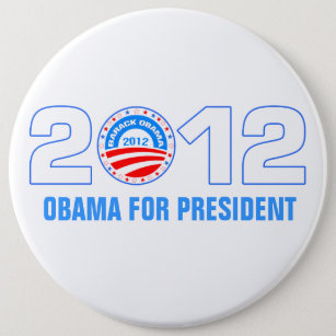 Chapa Redonda De 15 Cm Obama Para El Presidente 2012