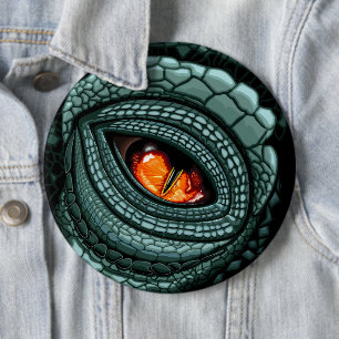Chapa Redonda De 15 Cm Ojo de reptil depredador primitivo