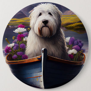 Chapa Redonda De 15 Cm Old English Sheepdog en remo: Una aventura escénic