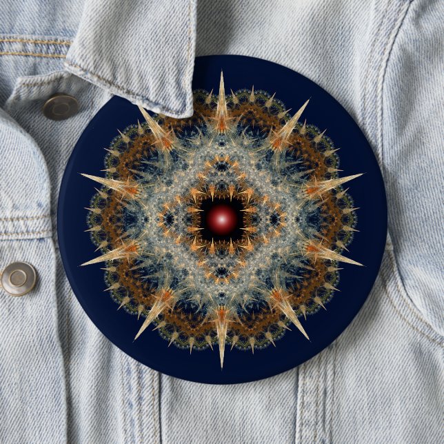 Chapa Redonda De 15 Cm Ornamento fractal (In situ)