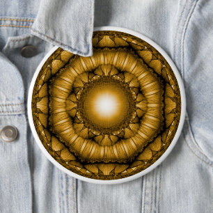Chapa Redonda De 15 Cm Ornamento geométrico brillante radiante