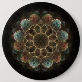 Chapa Redonda De 15 Cm Ornamento sagrado esotérico fractal