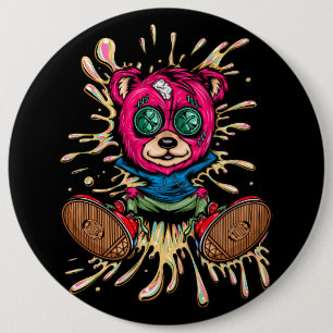Chapa Redonda De 15 Cm Oso En La Miel