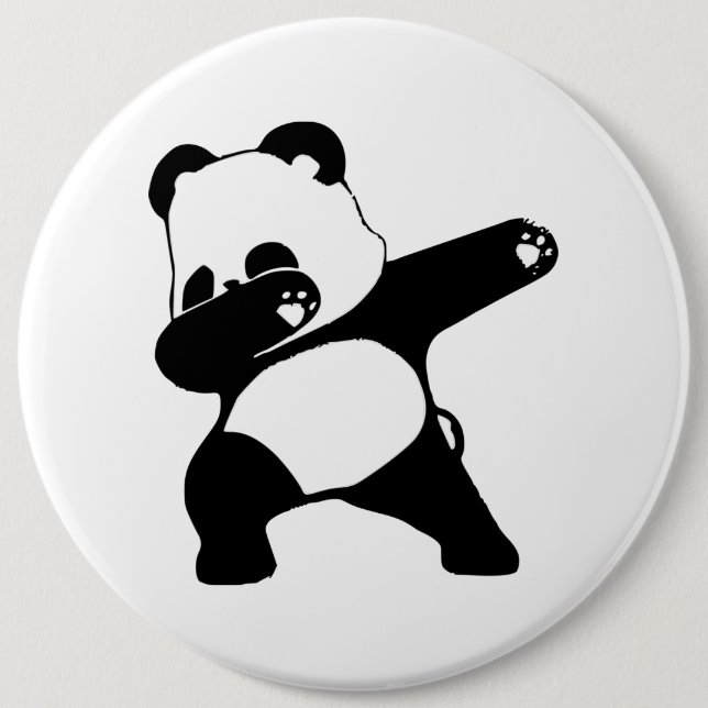 Chapa Redonda De 15 Cm Panda haciendo dab  (Anverso)