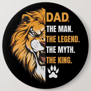 Chapa Redonda De 15 Cm Papá León El Mejor Regalo del Día del Padre