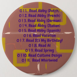 Chapa Redonda De 15 Cm Para leer lista de geométrica marrón