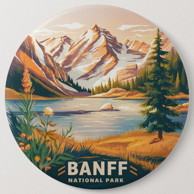 Chapa Redonda De 15 Cm Parque Nacional Banff (Anverso)
