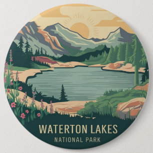 Chapa Redonda De 15 Cm Parque Nacional de los Lagos Waterton