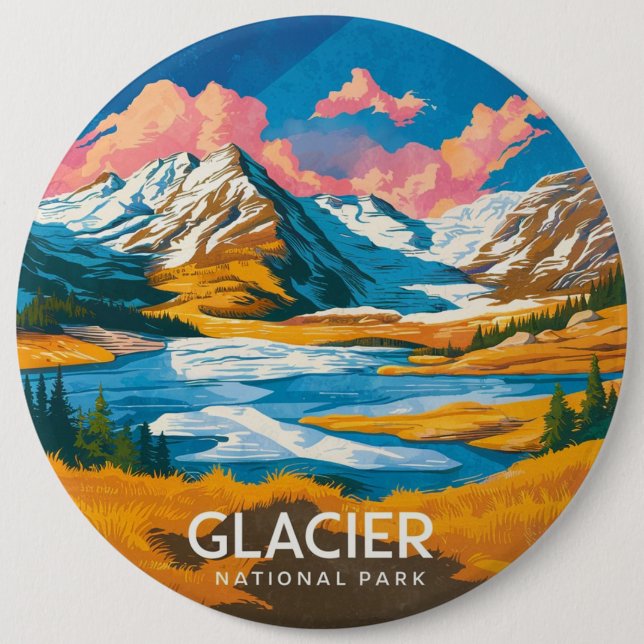 Chapa Redonda De 15 Cm Parque Nacional Glaciar (Anverso)